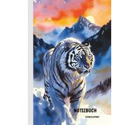 Schneeleopard Notizbuch: A5 liniertes Heft (6x9) - 100 Seiten - Geschenk für Wildtierliebhaber - Berg Raubtier Journal