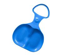 Schneeschlitten Rodel | Lenkschlitten mit Bremse | Winter Sledding Supplies für Kinder & Erwachsene | Robuster Kunststoff Bob für Familie & Skiresort | Inklusive Zugseil Blau | Winterspaß Draußen