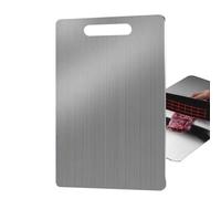 Schneidebretter für die Küche, aus Edelstahl, Küchenbretter - Doppelseitige Schneidematten aus Edelstahl, Backbrett, Metzgerblock für Fleisch,