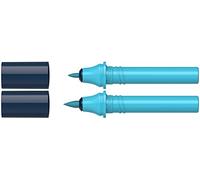 Schneider 040 Cartuchos de tinta (punta redonda de 1,0 mm, tinta a base de agua, para uso en papel, >95% de plástico reciclado) alaska blue 026