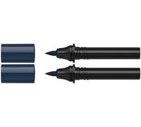Schneider 040 Paint-It Twinmarker Cartuchos (Brush Tip - Pincel, tinta a base de agua, para aplicación en papel, > 95% plástico reciclado), 2 unidades, negro 001