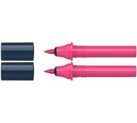 Schneider 040 Paint-It Twinmarker Cartuchos (Brush Tip - Pincel, tinta a base de agua, para aplicación en papel, > 95% plástico reciclado), 2 unidades, color rojo real 103