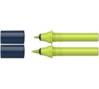Schneider 040 Paint-It Twinmarker - Cartuchos de tinta (punta redonda de 1,0 mm, tinta a base de agua, para uso en papel, >95% de plástico reciclado) apple green 051