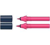 Schneider 040 Paint-It Twinmarker Cartuchos (punta de pincel y punta redonda de 1,0 mm, tinta a base de agua de colores intensos, para uso en papel, > 95% plástico reciclado), color rojo real 103