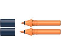 Schneider 040 Paint-It Twinmarker Cartuchos (punta redonda de 1,0 mm, tinta a base de agua, para aplicación en papel, 95% plástico reciclado), color naranja rojo 123
