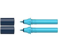 Schneider 040 Paint-It Twinmarker Cartuchos (punta redonda, tinta a base de agua de color intenso, para uso en papel, 95% plástico reciclado) Alaska Blue 026