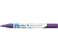 Schneider 120108 Paint-It - Rotulador acrílico (con punta redonda de 2 mm, pinturas acrílicas de alta cobertura para madera, lienzo, piedra, etc.), 1 unidad, color morado