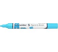 Schneider 120230 Paint-It - Lápiz acrílico (con punta redonda de 4 mm, pinturas acrílicas de alta cobertura para madera, lienzo, piedra, etc.), 1 unidad, color azul pastel