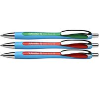 Schneider 132597 Slider Rave XB - Set de corrección para profesores (3 unidades, 2 rojos, 1 verde, ancho de trazo XB)