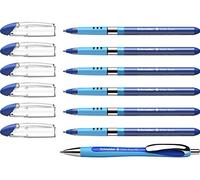 Schneider 151277 XB - Set de bolígrafos (6 modelo Slider y 1 modelo Rave), color azul