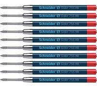 Schneider 175502 - Recambio para bolígrafo de punta redonda Slider 755 XB (10 unidades, tinta roja)