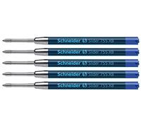 Schneider 175503 Slider 755 - Recambio para bolígrafo (tecnología ViscoGlide, indeleble, XB extraancho, 5 unidades), color azul