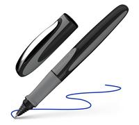 Schneider 187807 Ray - Bolígrafo (recargable, con cartuchos de tinta estándar, apto para diestros y zurdos), 1 pieza ónix embalada en caja individual transparente ónix