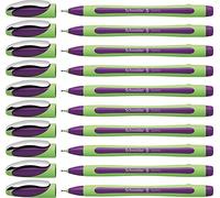 Schneider 190008 Xpress - Juego de 10 rotuladores de punta fina, color morado