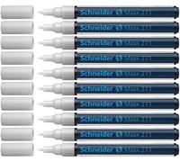 Schneider 271 - Rotulador de pintura (punta redonda, 1-2 mm, 10 unidades), color blanco