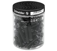 Schneider Optics Cartuchos de tinta 6801 para pluma estilográfica – permanentes, negro, 100 uds