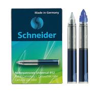 Schneider 852 - Cartucho de tinta para bolígrafo (5 paquetes de 5 cartuchos = 25 cartuchos)