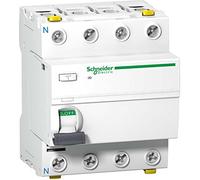 Schneider A9Z26440 - Disyuntor de Corriente Residual iID, 4P, 40 A, 500 mA, Color Negro