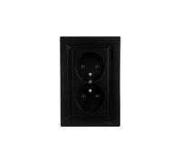 Schneider Asfora Toma 2x2P+T antracita con marco EPH9800271