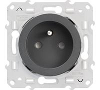 Schneider - Base de enchufe de tornillo Odace 2P+T antracita