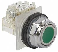 Schneider Botón eléctrico no iluminado, tipo de operador: botón de descarga, tamaño: 30 mm, acción: empuje momentáneo