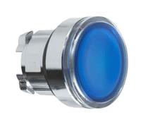 Schneider Cabeza pulsador luminoso d.22 rasante az.emetalica ZB4BW363