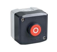 Schneider Caja 1 pulsador rasante rojo con simbolo O XALD112