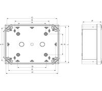 Schneider Caja ABS NSYTBS342916H - Montado en la pared, tornillos de plástico...