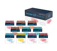 Schneider Cartuchos de tinta pastel 166100 (cartuchos estándar para pluma estilográfica), surtidos, 10 x 6 unidades