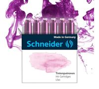 Schneider Cartuchos de tinta pastel (cartuchos estándar para pluma estilográfica), color lila (6 unidades)