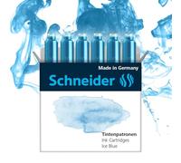 Schneider Cartuchos de tinta pastel (estándar para pluma estilográfica) Ice Blue (6 unidades)