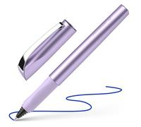 Schneider Ceod Shiny 186256 - Bolígrafo de punta redonda (para diestros y zurdos, grosor de trazo M, incluye cartucho de tinta azul real), color morado