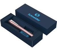 Schneider Ceod Shiny - Juego de bolígrafos roller (incluye estuche de cartón, cartuchos de tinta estándar, para diestros y zurdos), color rosa