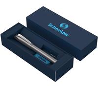 Schneider Ceod Shiny - Juego de bolígrafos roller (incluye estuche de cartón, cartuchos de tinta estándar, para diestros y zurdos), color gris