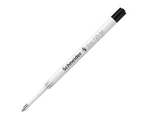 Schneider Eco 725 - Recambio para bolígrafo (grosor de trazo M o F), color de escritura: negro, grosor de la mina: medio.