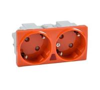 Schneider elec ppm - usy 21 01 - Base 2 toma 2 polos+tt lateral 16a con piloto unica naranja