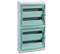 Schneider Electric 13987 Cofret Kaedra para equipos modulares, 4 x 18 módulos, 2 bloques terminales