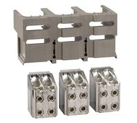 Schneider Electric 33640 Conectores de Cables Desnudos, 4 x 240 mm² y 1 Cubreborne, 3 Unidades