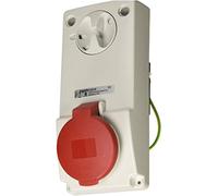 Schneider Electric 82036 82036 Toma Unika con interbloqueo, 16 A 3P+N+T 380-415 V IP44 50-60 HZ