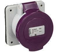 Schneider Electric 82901 Panel de Toma de montaje recto 16 A 2 polos - 20/25 V IP44 50-60 HZ