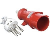 Schneider Electric 83903 Clavija inversora de fase, derecha, 3 polos +N+T, 380-415 V CA, IP 44