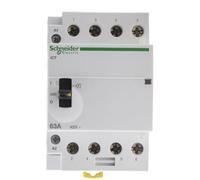 Schneider Electric A9C21864 Acti 9 iCT Conector, 63A, 4NA, 230/240Vca, 85mm x 54mm x 60mm, Blanco