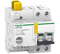 Schneider Electric A9C65216 Reflex iC60H Interruptor Automático con Telemando, Ti24, 16A, 2P, Curva C, 84mm x 81mm x 77mm, Blanco