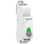 Schneider Electric A9E18038 Pulsadores IPB Simple 1NO Gris con Indicador Luminoso Verde 12-48V CA/CD
