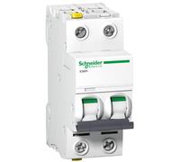 Schneider Electric A9F06206 Disyuntor iC60H, 2P, 6A, B características, Blanco