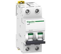 Schneider Electric A9F74232 IC60N Disyuntor, Acti9, 2P, 32A, Curvatura C, 50/60 Hz, Blanco