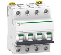 Schneider Electric Disyuntor Acti9 A9F74410 IC60N 4P Curvatura C 10 A 50/60 Hz Blanco