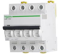 Schneider Electric Disyuntor A9F74425 IC60N Acti9 Curva C 4P 25 A 50/60 Hz Blanco