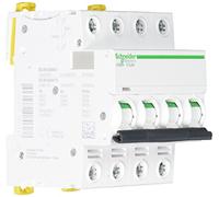Schneider Electric A9F74470 IC60N Interruptor Automático Magneto Térmico, 4P, 0.5A, Curva C, 78.5mm x 72mm x 85mm, Blanco