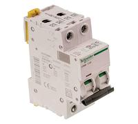 Schneider Electric A9F75216 Interruptor Automático Magnetotérmico Ic60N, 2P, 16A, Curva D